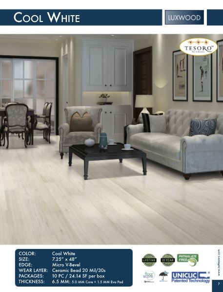 engineered wood plank flooring Cool White Naples, Fl