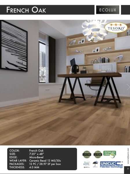 Luxwood engineered wood plank naples french oak